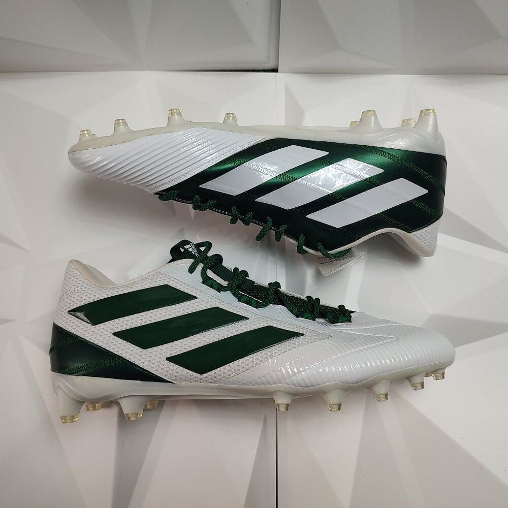 Adidas Mens Football Cleats 16 White Green Shoe Lacrosse Freak Carbon Low
